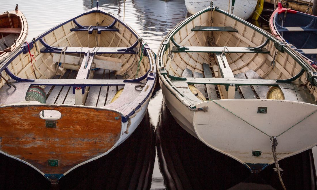 Amsterdam Canal Race wooden rowing boats