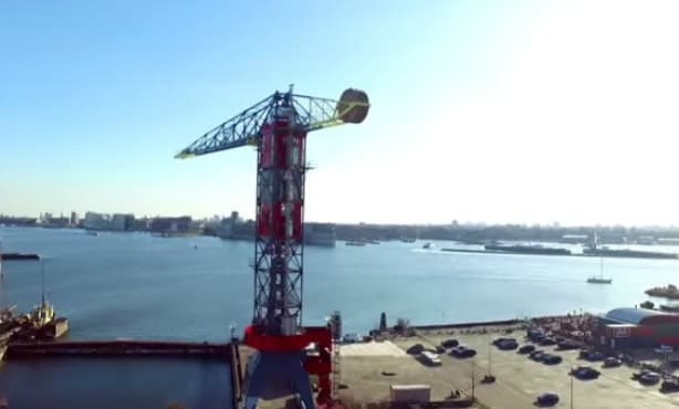 Three Amsterdam towers: a drone’s-eye view