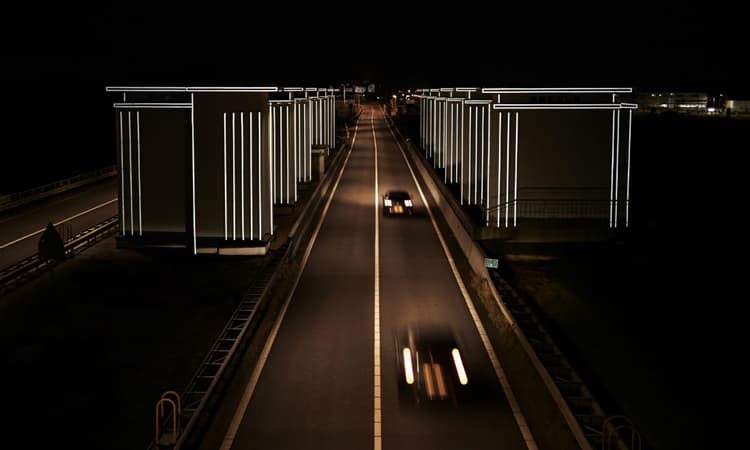 Drive through the Gates of Light at the Dutch Afsluitdijk
