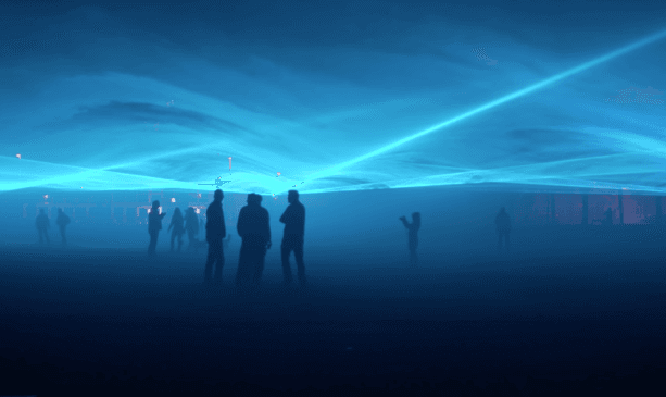 Installation shows Amsterdam under water