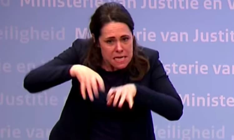 Sign language interpreter goes viral