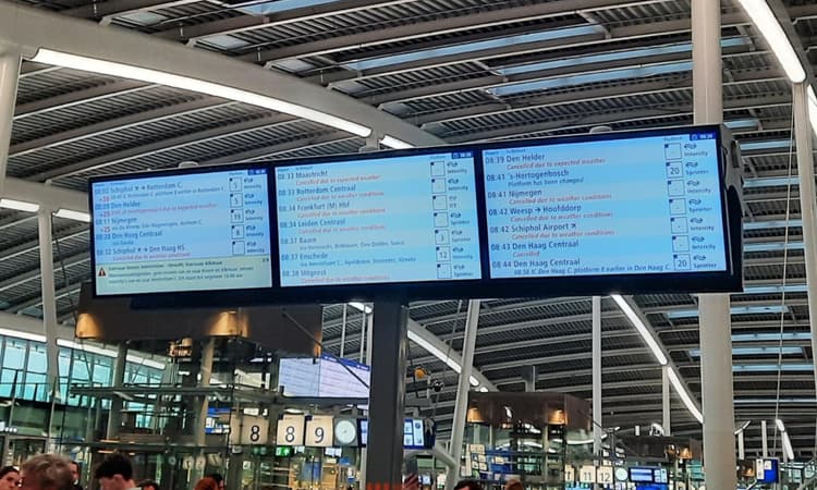 Trains and flights cancelled as the Netherlands battles code red storm
