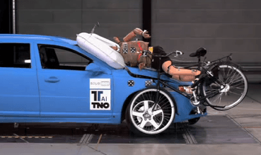 New airbags for cars to protect cyclists & pedestrians