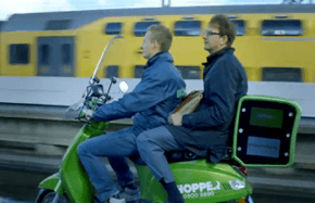 Hopper scooter taxis offer cheap ride through Amsterdam