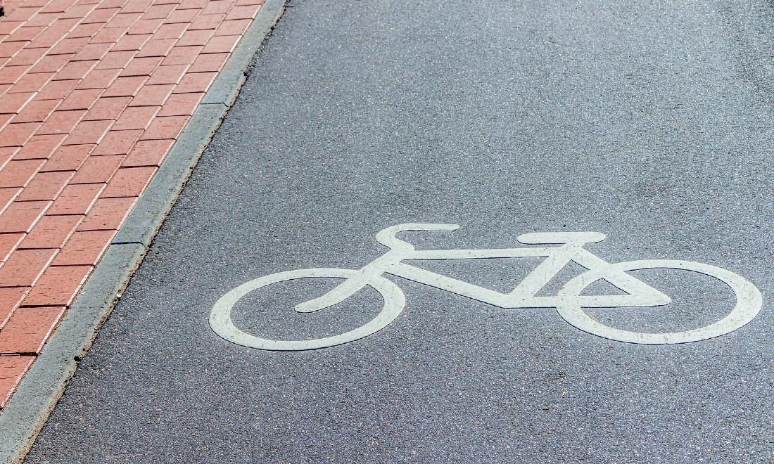 Cycling bike lane the Netherlands