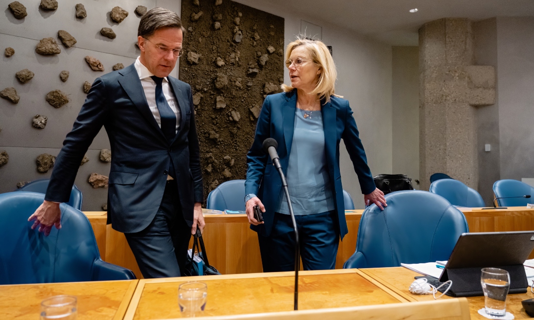Dutch Prime Minister Mark Rutte and Finance Minister Sigrid Kaag