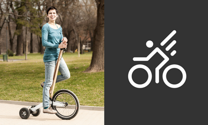 Halfbike: a combination of cycling and running