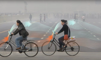 Dutch design filtering city smog gets picked up by Chinese bike sharing app