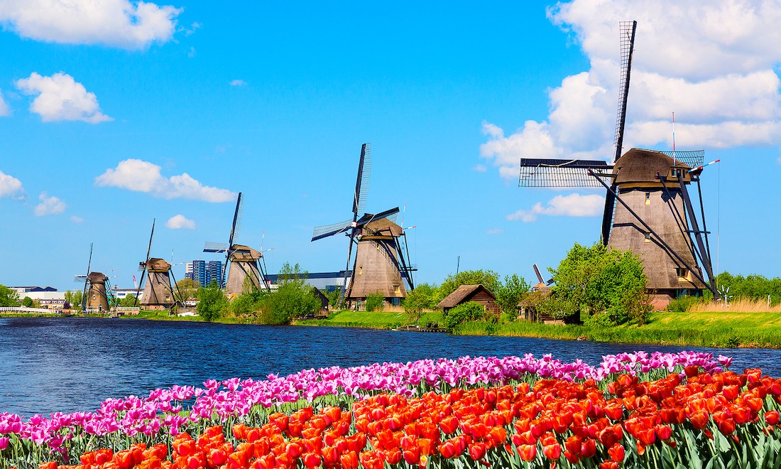 Windmills at Kinderdijk in the Netherlands